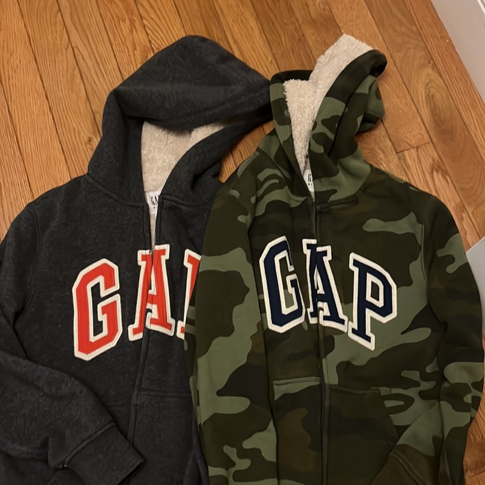 2 Gap Kids lined hoodies